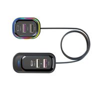 Large Power 66w Car Charges With 6 Port Multiple Device Car Charging Station Multifunction 6 Port USB Charges For Phone Backseat Charging Station