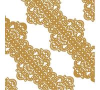 Large Pre-Made Ready to Use Edible Cake Lace Art Nouveau Style Applique Golden 14-inch 10-Piece Set