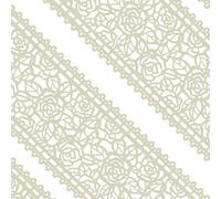Large Pre-Made Ready to Use Edible Cake Lace Rose Blossom Ivory White 14-inch 10-piece Set