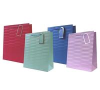 Large Premium Embossed Gift Bag 34cmx26cm Strong Luxury Present Bag with Matching Gift Tag Vibrant High-Gloss Finish for Birthdays, Weddings & Anniversaries Heavy-Duty Reinforced Handles.