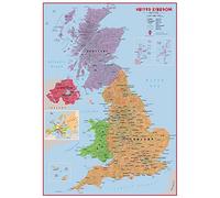 Large Primary UK Wall Map Political (Laminated)