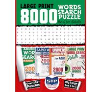Large Print 8 000 Words Word Search Puzzle Book for Adults: Over 200+ Puzzles. Big Large Set 4 in 1.