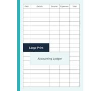 Large Print Accounting Ledger: Accounts / Bookkeeping / Income and Expenses Cash Book | Big Format / Size
