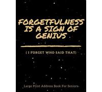 Large Print Address Book For Seniors: Big Funny Phone Address Book Large Print for Elderly - Brilliant Organizer for Contacts, Addresses, Telephone Numbers, Emails & Birthdays