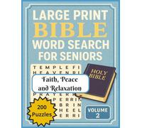 Large Print Bible Word Search: Easy Bible Puzzles, 200 Word Puzzles, Large Print Christian Activity Book, Large Print Bible Word Search for Seniors: Faith Peace Relaxation (Large Print Bible Puzzles)