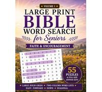 Large Print Bible Word Search for Seniors: 55 Easy KJV Word Find Puzzles with Uplifting Scriptures | Christian Brain Games Activity Book for Adults