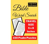 Large Print Bible Word Search - Travel Size: 150 Psalm Word Search Puzzles for Adults, Teens and Seniors - 5 x 8 Inch Pocket Size Activity Book