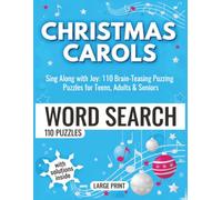 Large Print Christmas Carols Word Search: 110 Easy-to-Read Puzzling Activities , Brain-Teasing Fun for Adults & Seniors (Holiday Sing Along Puzzle ... ... Holiday word search Activity Series)