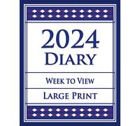 Large Print Diary 2024 Week to View Navy