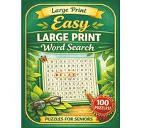 Large Print Easy Word Search for Seniors: 100 Relaxing Puzzles with Simple Words, Big Letters, and Clear Grids | Easy to Read with No Diagonal Words (Senior Puzzle Series)