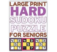 Large Print Hard Sudoku for senior: A Book in Large Print with 300 hard Sudoku Puzzles for beloved seniors who love playing Sudoku puzzles. Very ... Size 8.5x11" Easy to carry and lightweight.