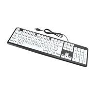 Large Print Keyboard, Large Print Computer Keyboard USB Wired Elderly Keyboard High Contrast Keyboard with Oversized Print Letters for Elderly (Black)