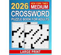 Large Print New York Times Medium Crossword Puzzle Book For Adults: Clear layouts for smooth focused solving, relaxing challenges with satisfying finishes