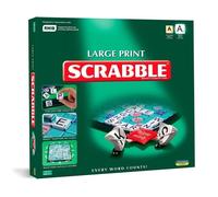 Large Print Scrabble Board Game RNIB Edition Tile Lock Rotating Board Complete