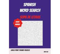 Large Print Spanish Word Search Puzzle for Beginners: Sopa de letras en español para principiantes