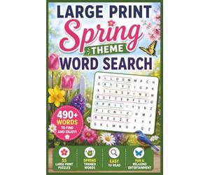 Large Print Spring Theme Word Search