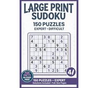 Large Print Sudoku: 150 Expert Puzzles, One Per Page with Full Solutions (Pixel Wizard Press Puzzle Books)