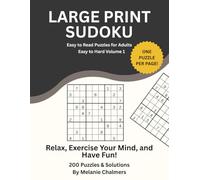 Large Print Sudoku: 200 Easy to Hard Puzzles on Premium Cream Paper: Extra Large Print, Volume 1 (Large Print Sudoku Puzzles.)