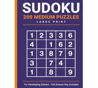 Large Print Sudoku for Adults: 200 Medium Puzzles: Satisfying Brain Challenges with Full Answer Key - 8.5x11 Jumbo Format, One Puzzle Per Page