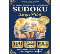 Large Print Sudoku for Adults and Seniors: 200 Easy to Medium Puzzles with Full Solutions - One Puzzle Per Page - Brain Health Tips & Positive Affirmations - Relaxing Brain Games
