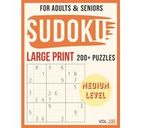 Large Print Sudoku for Adults - Medium Level: Two Puzzles per Page with Solutions and Bonus | Perfect Gift for Men, Women, Teens & Seniors (Large Print Sudoku Collection)