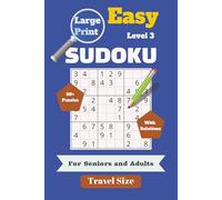 Large Print Sudoku for Seniors & Adults - Easy Level 3: Sudoku Puzzles to Help Calm your Mind | Brain Exericises | 6x9 Inches, 110 Pages | 50+ Puzzles | Solutions Included | 1 puzzle per page
