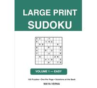 Large Print Sudoku for Seniors: Volume One - Easy