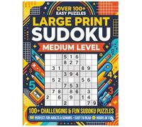Large Print Sudoku: Medium Level: 100+ Brain Games for Adults and Seniors, Easy to Read Puzzles with Solutions
