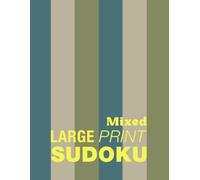 Large Print Sudoku: Minimal Puzzle Book for Adults - One Sudoku per Page - Stripes