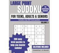 Large Print Sudoku Puzzle Book for Adults, 200 Easy Level Puzzles: Volume 3