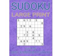 Large Print Sudoku Puzzles (Purple): Easy & Medium Sudoku Puzzles for Adults & Seniors With Solutions, Over 500 Puzzles