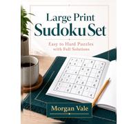 Large Print Sudoku Set: Easy to Hard Puzzles with Full Solutions