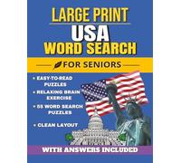 Large Print USA Word Search for Seniors: Easy-to-Read Puzzles Featuring USA, Capitals, Landmarks, and American Culture | Relaxing Brain Games | 8.5 x 11 Inches, 112 Pages | Solutions Included
