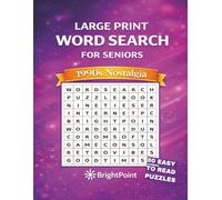 Large Print Word Search for Seniors: 1990s Nostalgia Edition: 60 Relaxing Puzzles with Big Letters and Easy-to-Read 18×18 Grids - Memory-Boosting Brain Games for Older Adults