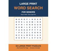 Large Print Word Search for Seniors: 50 Relaxing Easy-to-Read Puzzles with Fun Themes | Big Print Word Find Book for Adults & Seniors | Boost Memory and Focus - Complete Solutions Included