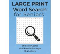 Large Print Word Search for Seniors: 80 Easy Puzzles to Relax, Boost Memory & Focus | One Puzzle Per Page with Big Letters and Simple Themes