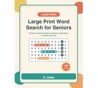 Large Print Word Search for Seniors: Relaxing Word Search for Seniors - Subtitle: 100 Large Print Puzzles for Calm, Focus, and a Sharper Mind