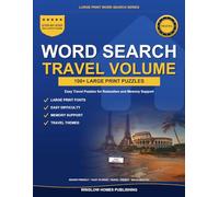 Large Print Word Search for Seniors: Travel - 100+ Easy Travel Puzzles for Relaxation and Memory Support