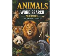 Large Print Wordssearch Theme - Animals: 50 Large Print Word Search Puzzles for Adults & Seniors | Wildlife-Themed Brain Games with Solutions Included