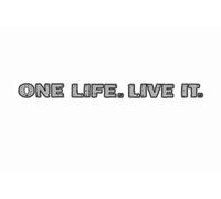 Large Printed One Life Live It 4x4 Off Road Car Sticker Silver