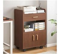Large Printer Stand with Drawers, Mobile Printer Stand with Storage, Mobile Filing Storage Rack End Table, Non-Slip Heavy Duty Modern Wooden Shelf for Home & Office