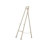 Large Professional Exhibition Easel,Floor Standing Easel with Chain Support, Metal Display Easel for Wedding Sign Poster(Gold)