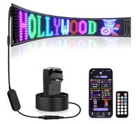 Large Programmable LED Sign, 37''x8'' Flexible 12V Indoor LED Store Sign with Remote, Bluetooth APP Control Custom Text Pattern Animation Scrolling Advertising Display Screen for Shop, Bar, Hotel