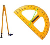 Large Protractor 2Pack Big Digital Triangle Ruler Teaching Ruler Tool Math Teaching Compass Protractor for Engineer Dry Erase Board (#2)