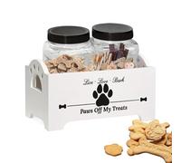 Large Puppy Container - Dog Food Container with 6 Compartments, Foldable Fabric Storage Box for Pet Treats
