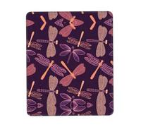 Large Purple Dragonfly Printed Mouse Pad, Washable Mouse Pad for Laptop or Desktop Computer