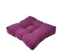 Large Purple Floor CushionSquare Linen Seat Pillow for Yoga Living Room Balcony Outdoor & OfficeComfortable 45cm Cushion for Sofa & Chair