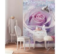 Large Purple Rose WALLPAPER mural floral beauty Studio wall decor Lilac flower