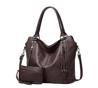 Large Purses for Women PU Shoulder Bags Crossbody Bags Fashion Crossbody Bag Casual Soft Ladies Tote Bags Flowers, coffee, One Size