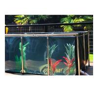 Large PVC Canvas Aquarium Pool for Fish & Aquatic Pets, Durable Steel Frame with Clear Viewing Window, Easy to Assemble for Indoor and Outdoor Use